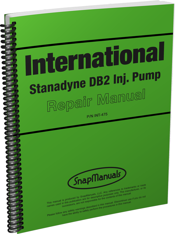 Stanadyne DB2 Injection Pump Repair Manual SnapManuals